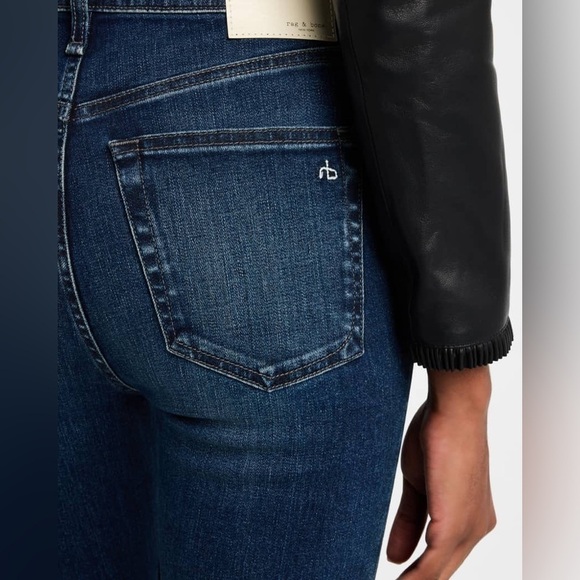 NEW w/o Tags Rag & Bone Wren High-Rise Slim Straight Jean Raw Hem Size 26 - Picture 8 of 16